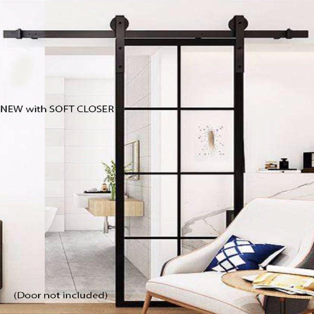 Black soft closing Sliding Door Track