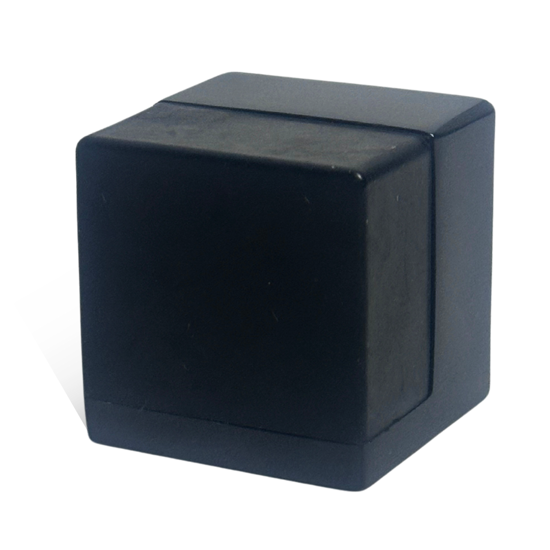 Cube Matt Black Floor Mounted Door stop 40mm