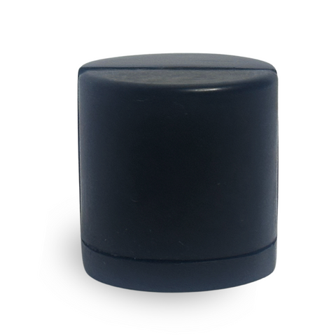 Cylindrical Matt Black Floor Mounted Door Stop 40mm