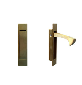 Brushed Brass Sliding Door Edge Pull Handle