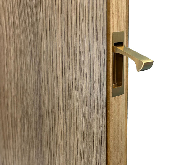 Brushed Brass Sliding Door Edge Pull Handle