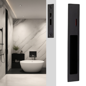 Matt Black Privacy Lock - Sliding Door - Slimline Series