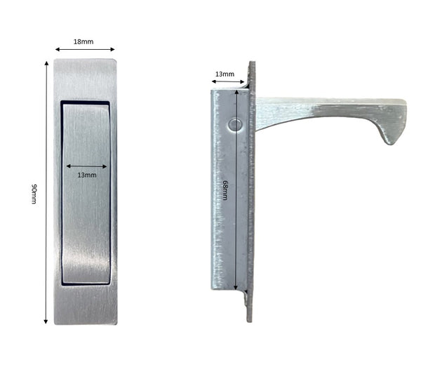 Stainless Steel Sliding Door Edge Pull Handle