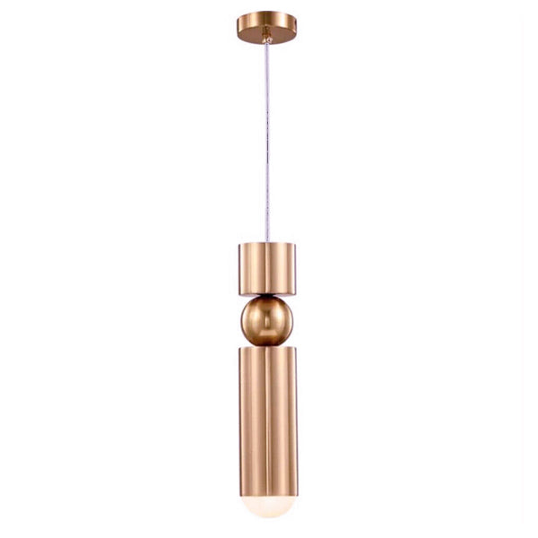 Large Tube Pendant Light - Rose Gold