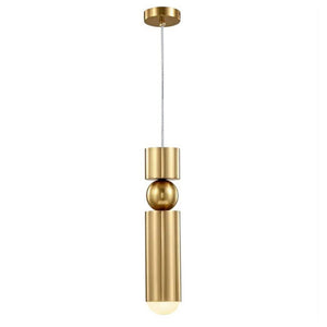 Large Tube Pendant Light - Bronze Gold