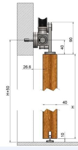 DOUBLE ROLLER Stainless Steel Sliding Door Track